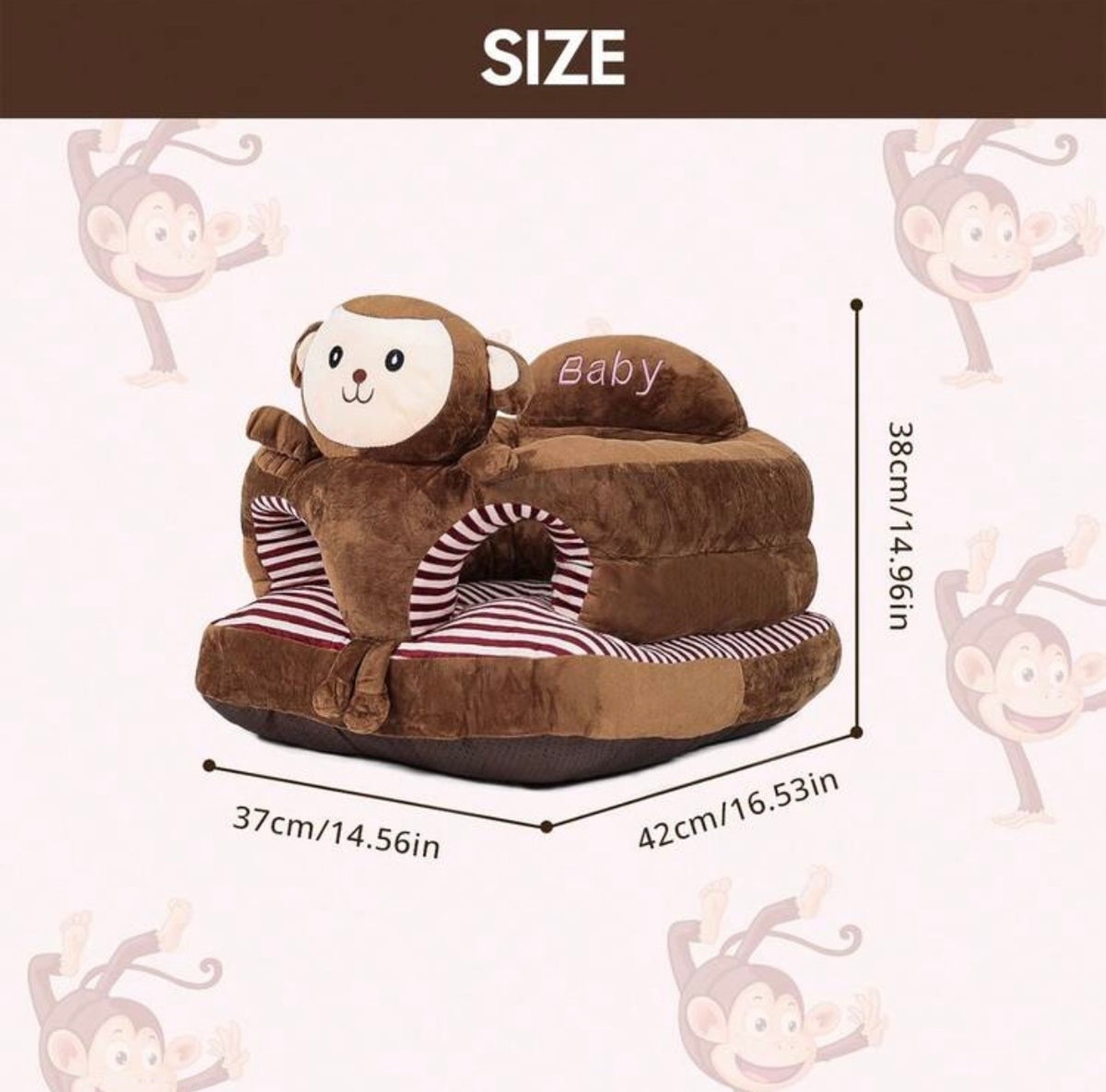 TidyMini SafariSeat™ Plush Animal Toddler Chair with Anti-Slip Base