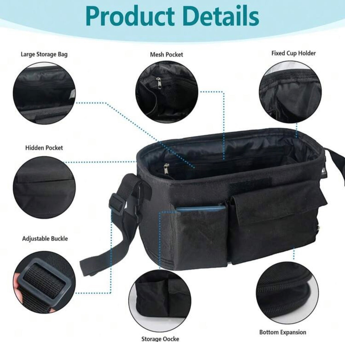 TidyMini™ StrollMate Expandable Stroller Caddy