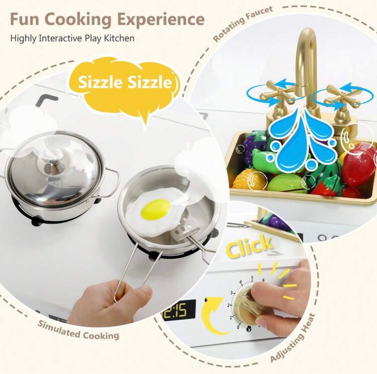 TidyMini Little Chef™ Deluxe All-in-One Play Kitchen