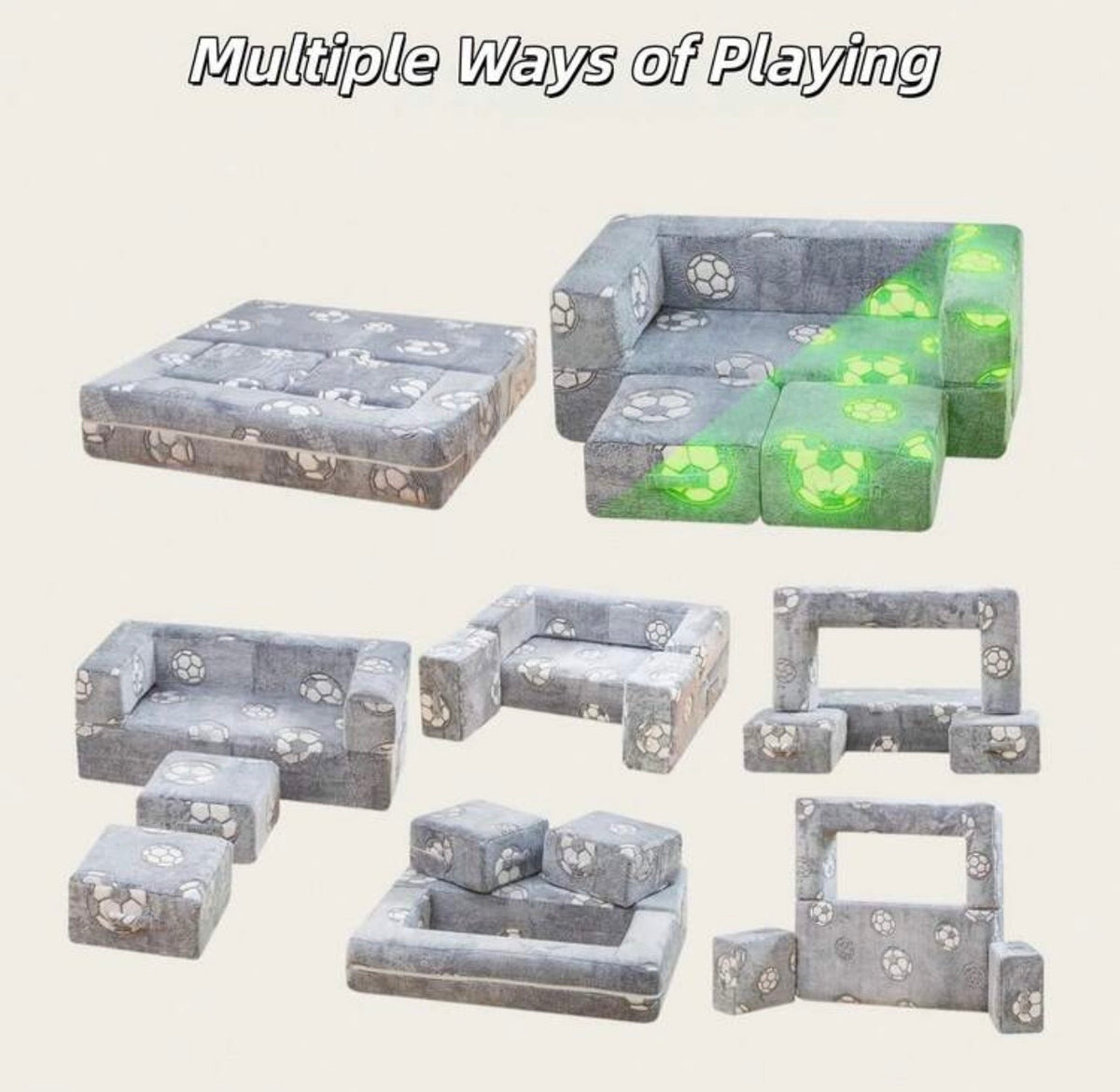 TidyMini™ PlayNest™ Modular Kids Sofa & Convertible Floor Lounger