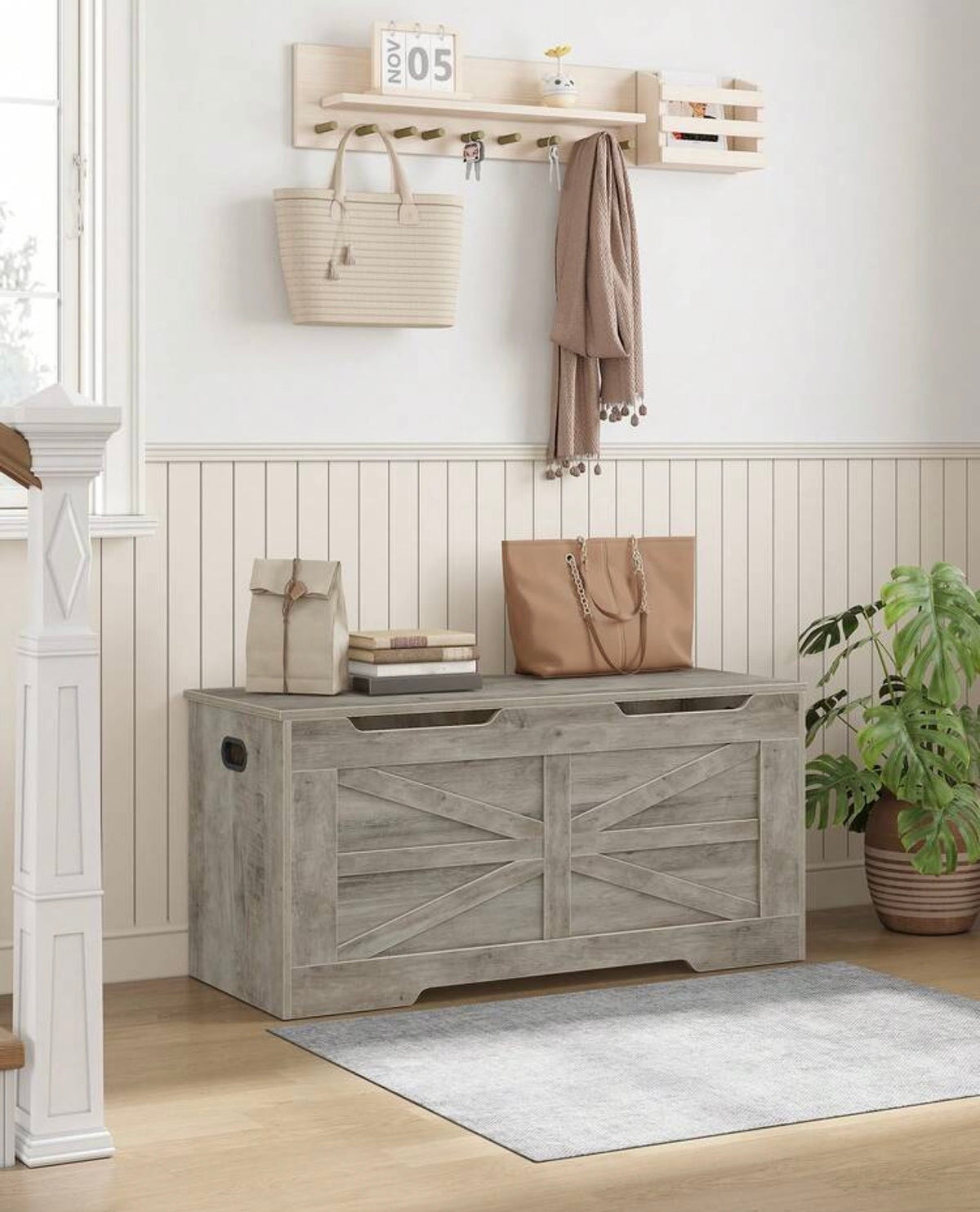 TidyMini™ Haven Toy Storage Bench – Large-Capacity Toy Chest & Nursery Seat