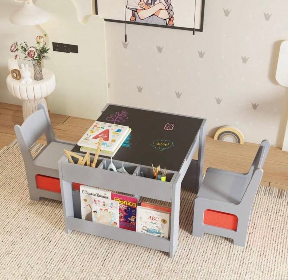 TidyMini Create & Learn™ 4-in-1 Kids Activity Table & Chair Set