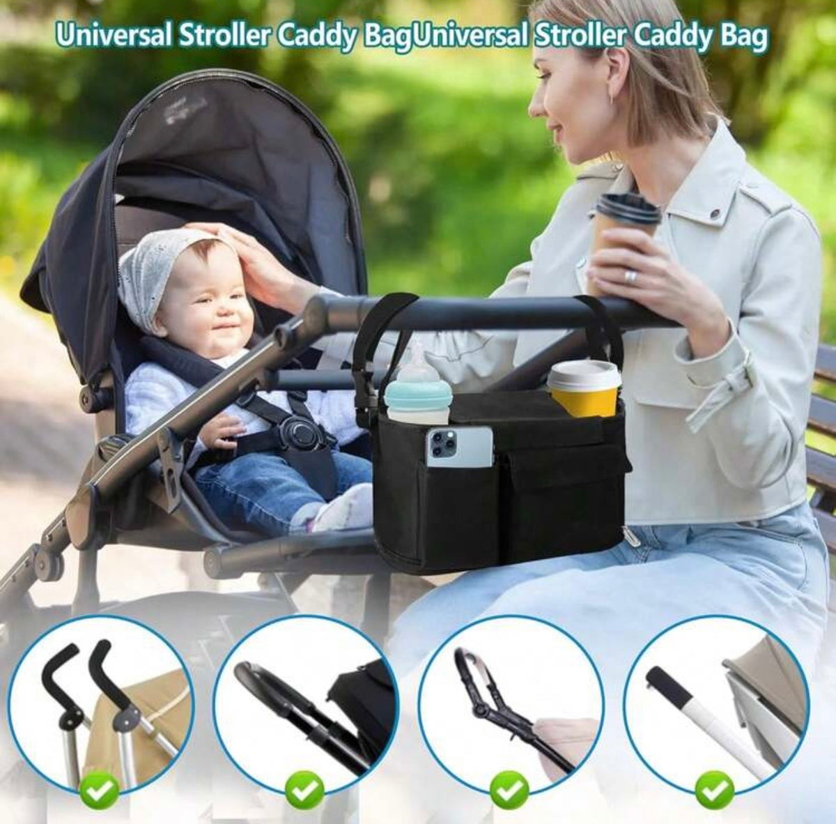 TidyMini™ StrollMate Expandable Stroller Caddy