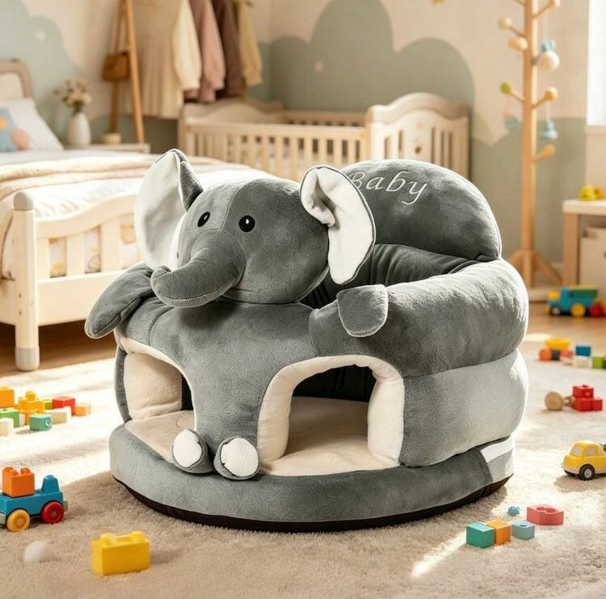 TidyMini SafariSeat™ Plush Animal Toddler Chair with Anti-Slip Base