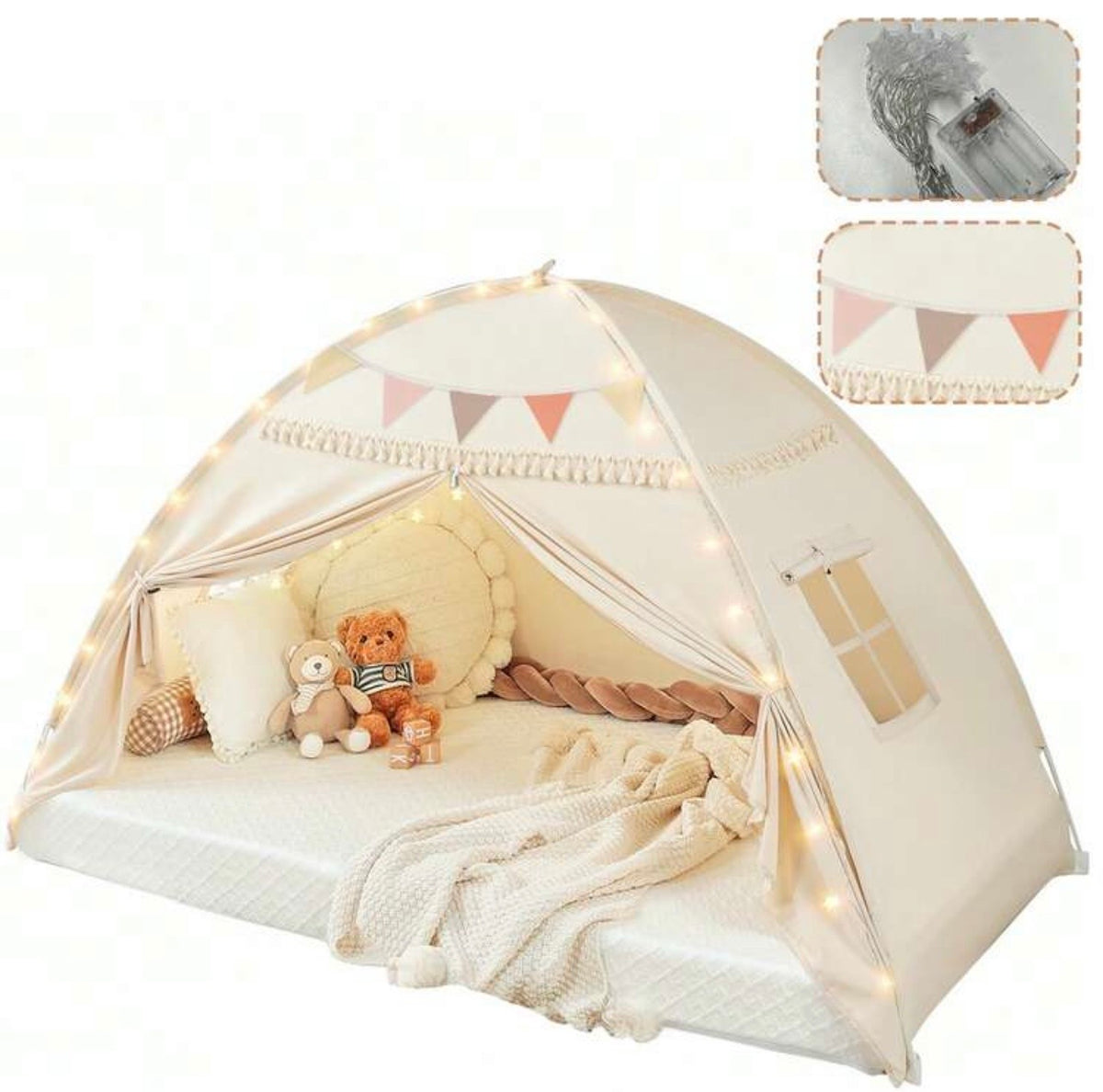 TidyMini DreamDen™ Twin Bed Tent & Cozy Kids Hideaway