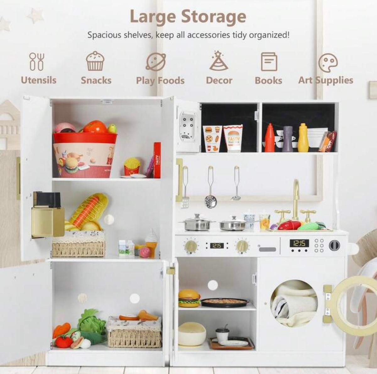 TidyMini Little Chef™ Deluxe All-in-One Play Kitchen