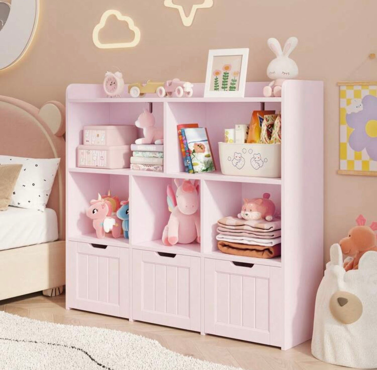 TidyMini™ HavenCube 3-Drawer Kids Toy & Book Organizer