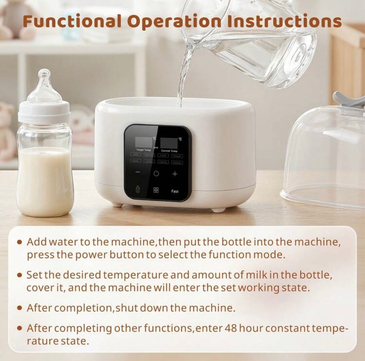 TidyMini™ WarmNest 6-in-1 Smart Bottle Warmer