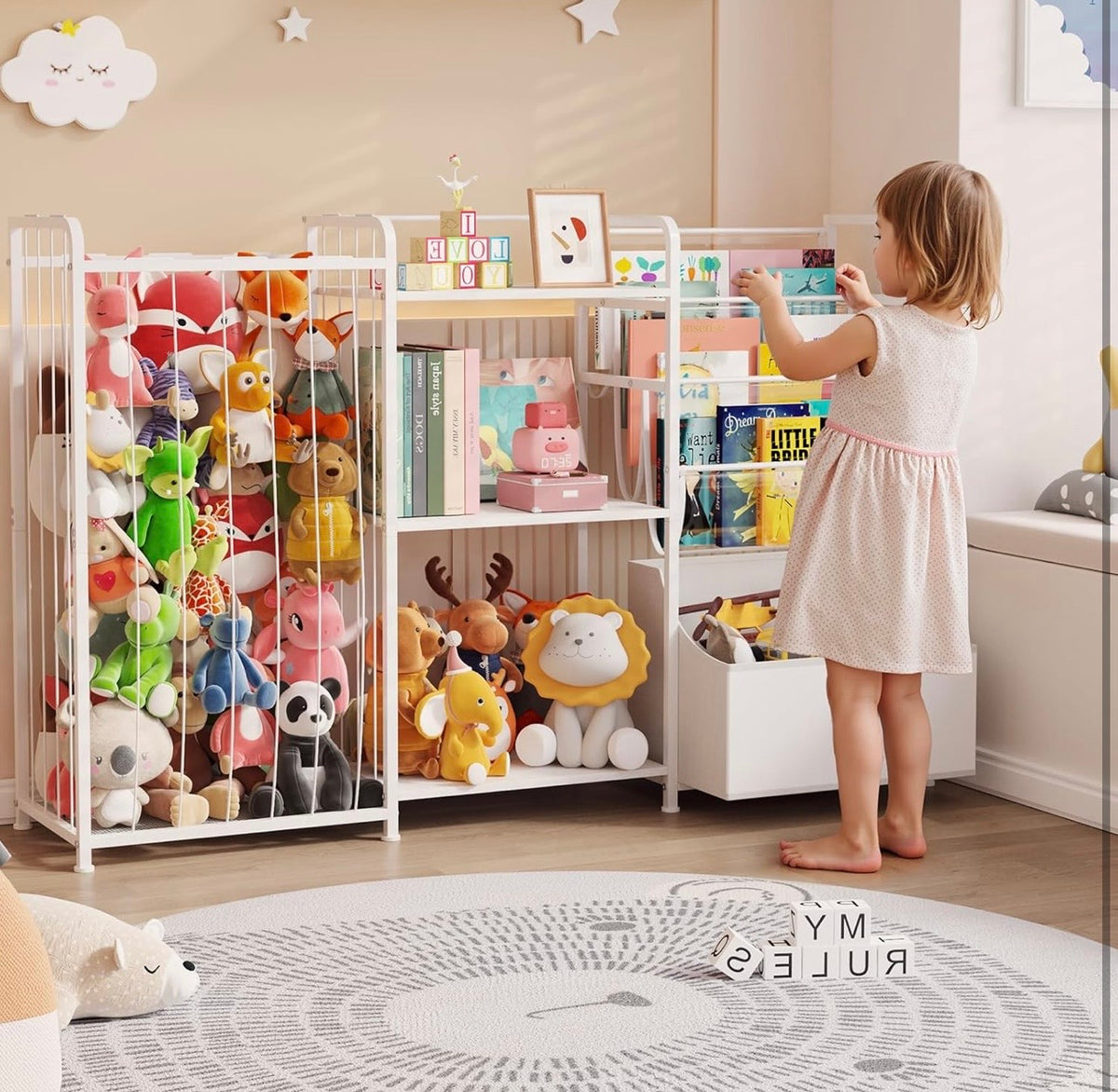 TidyMini™ WonderKeep 3-in-1 Stuffed Animal, Toy & Book Organizer