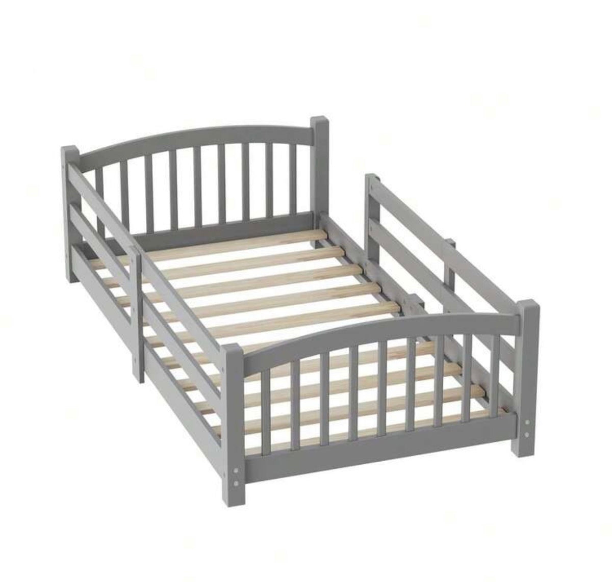 TidyMini Haven™ Montessori Floor Bed with Guardrails