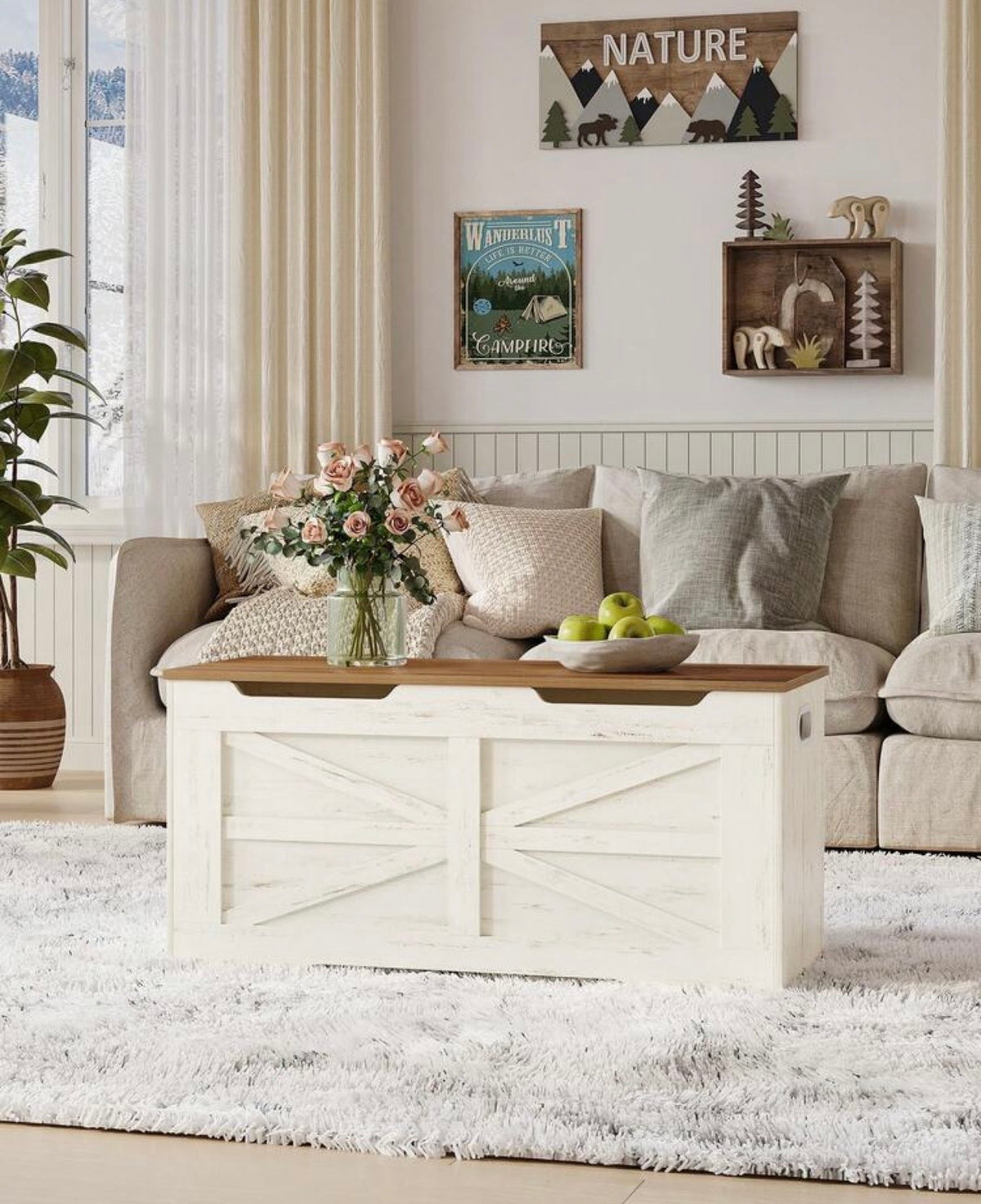 TidyMini™ Haven Toy Storage Bench – Large-Capacity Toy Chest & Nursery Seat