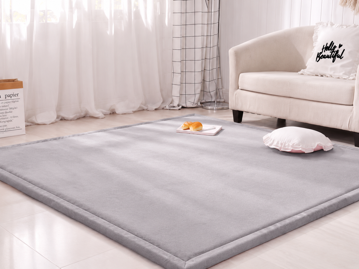 TidyMini™ CozyNest 3CM Plush Padded Play Mat — Extra-Thick Cushioned Floor Mat for Playrooms, Nurseries & Playpens