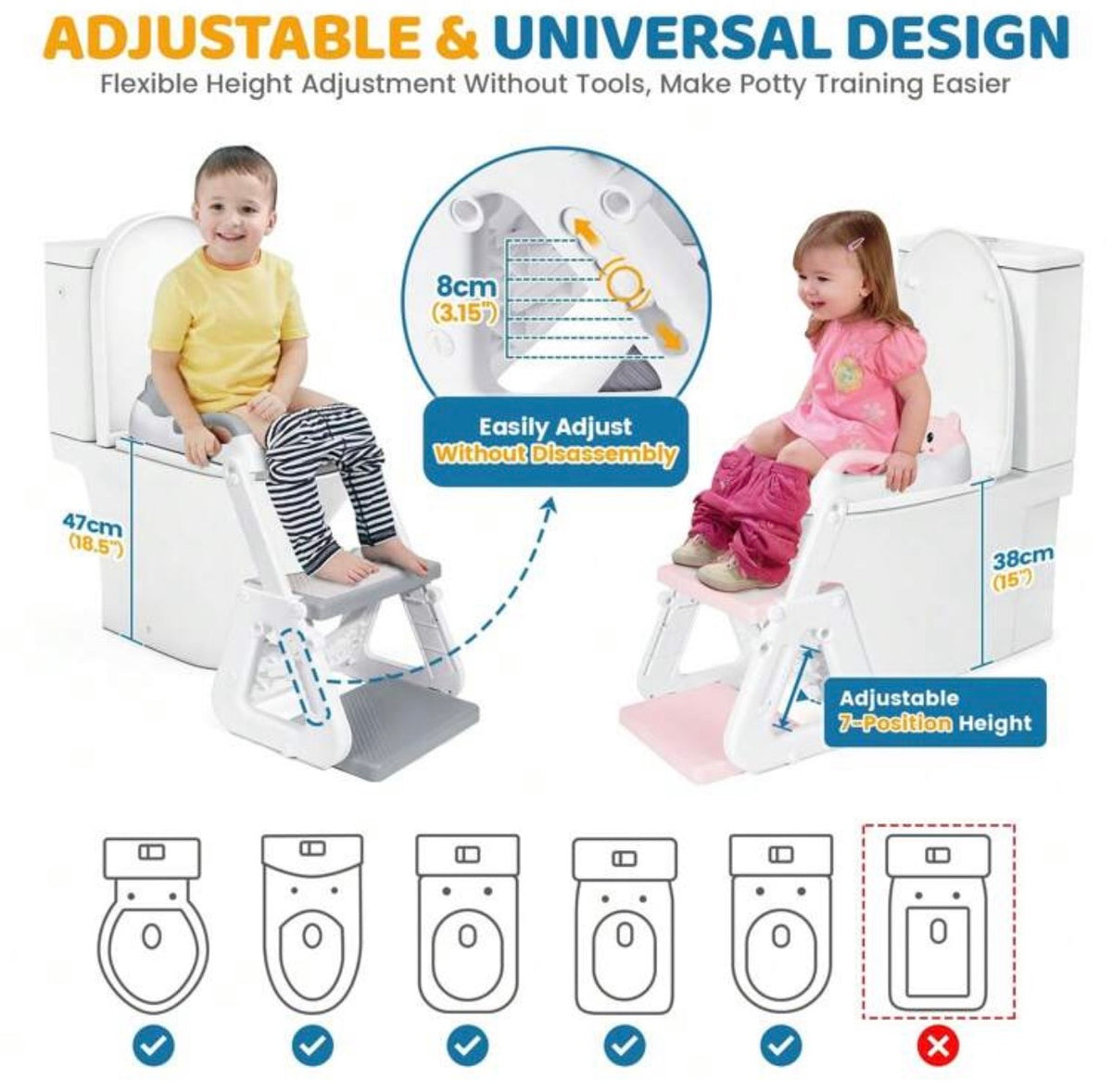 TidyMini™ Step & Go 3-in-1 Potty Training Seat & Step Stool