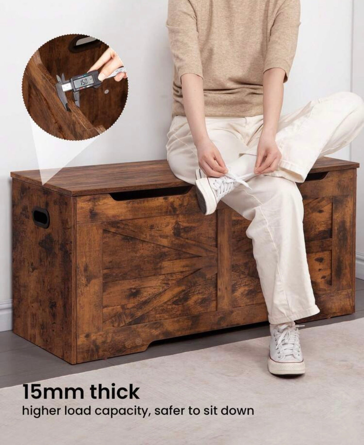 TidyMini™ Haven Toy Storage Bench – Large-Capacity Toy Chest & Nursery Seat