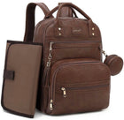 TidyMini™ LuxeCarry Vegan Leather Diaper Backpack & Changing Set