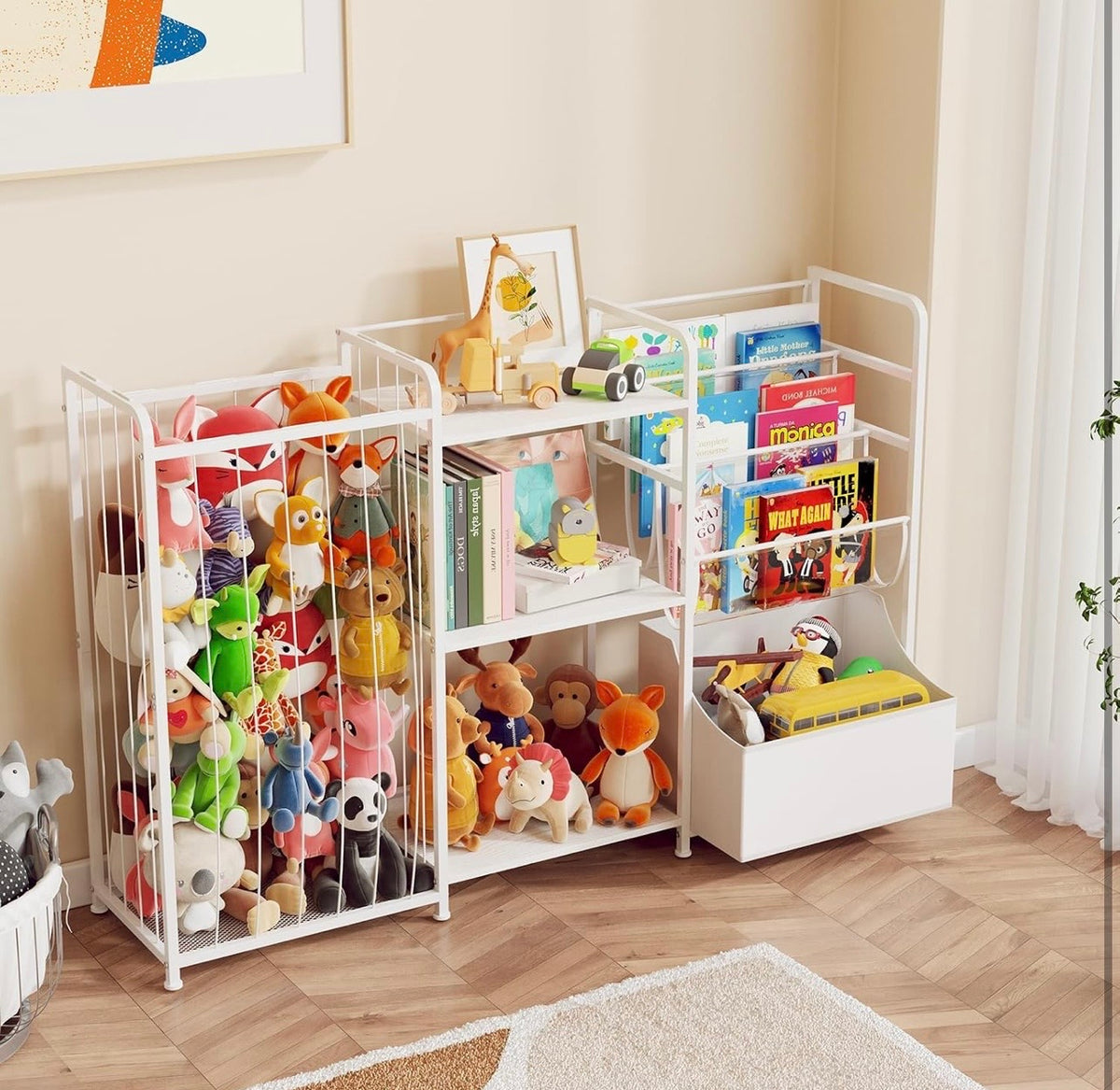 TidyMini™ WonderKeep 3-in-1 Stuffed Animal, Toy & Book Organizer