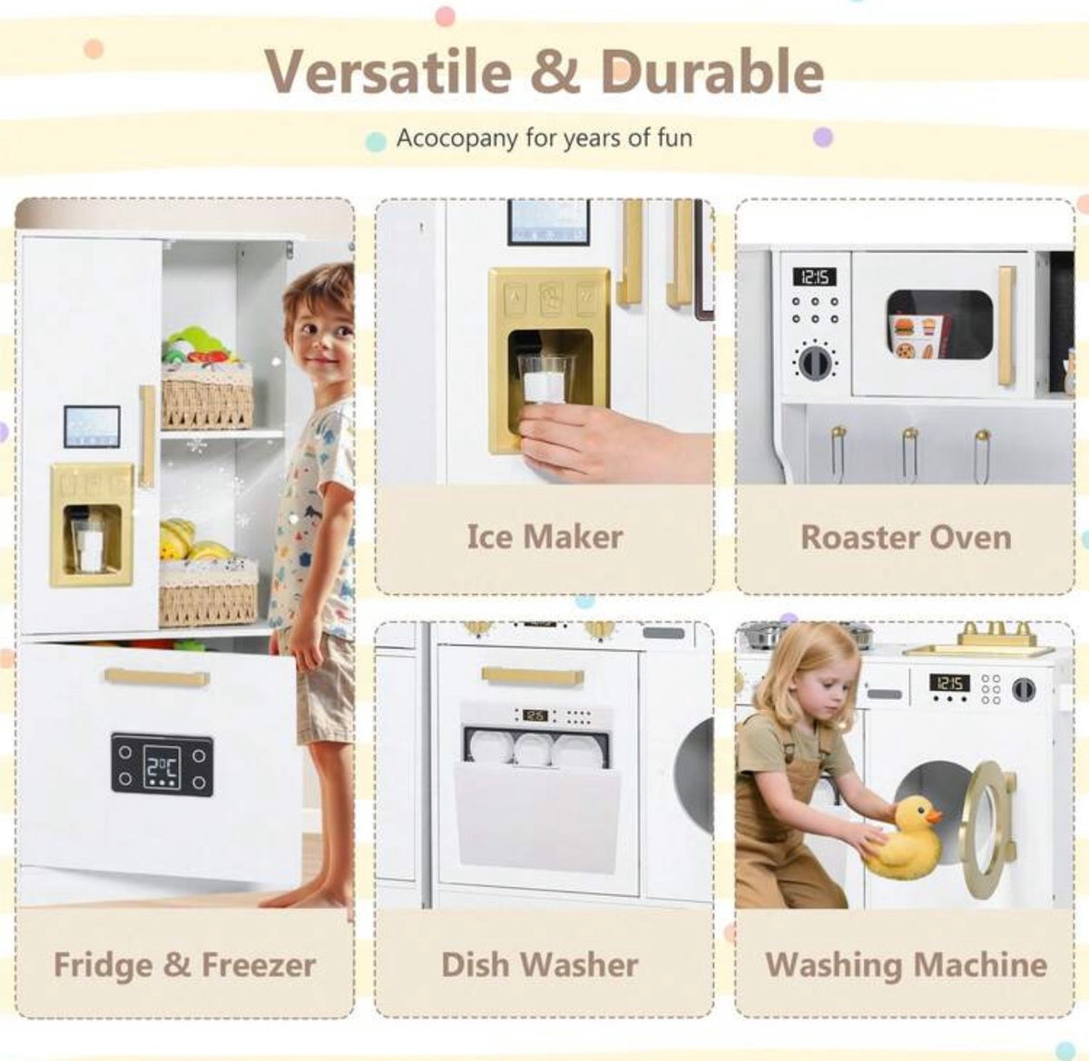 TidyMini Little Chef™ Deluxe All-in-One Play Kitchen