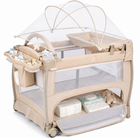 TidyMini™ Nest & Go 5-in-1 Baby Playard with Bassinet, Changing Station & Canopy