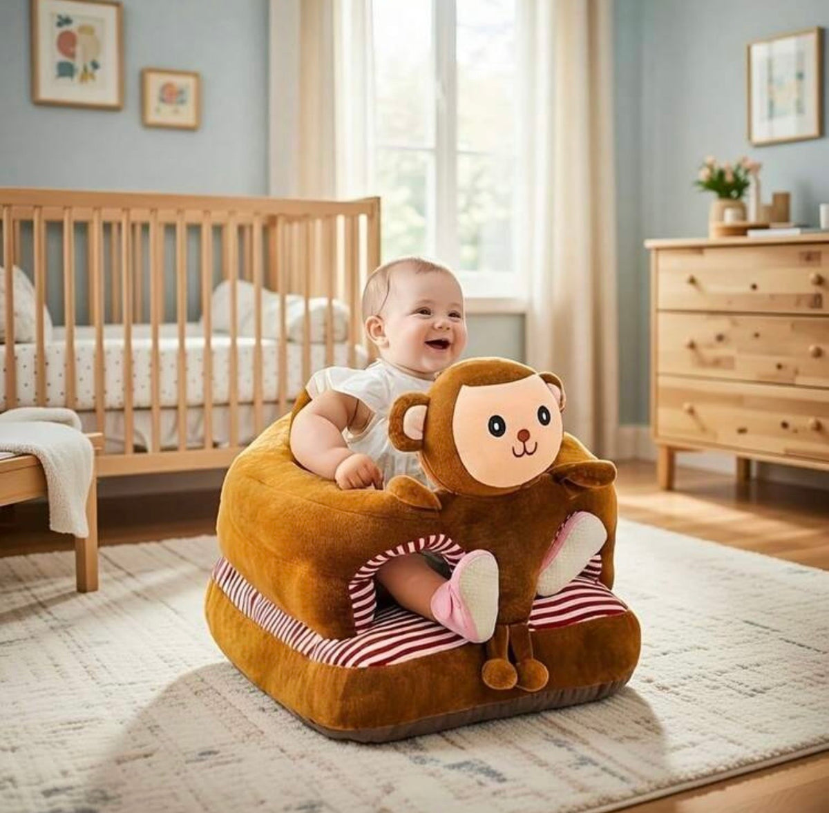 TidyMini SafariSeat™ Plush Animal Toddler Chair with Anti-Slip Base