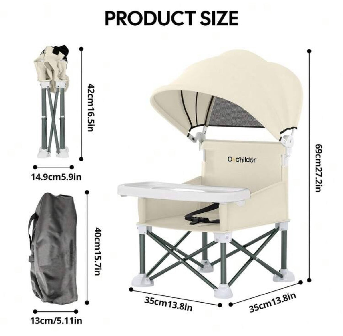 TidyMini™ RoamSeat 2-in-1 Travel High Chair