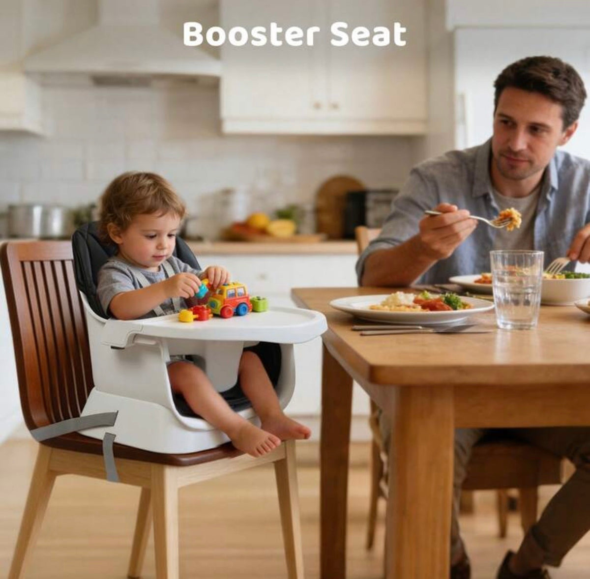 TidyMini™ EverGrow 15-in-1 Convertible High Chair — Booster Seat, Activity Center, Kids Table & Chair System