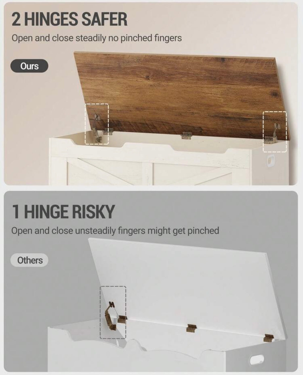 TidyMini™ Haven Toy Storage Bench – Large-Capacity Toy Chest & Nursery Seat