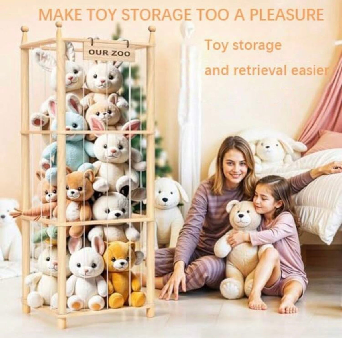 TidyMini™ PlushTower Stuffed Animal Storage Organizer