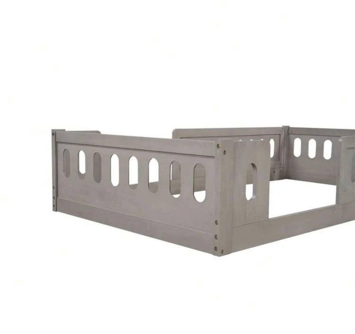 TidyMini Haven™ Twin Montessori Floor Bed with Guardrails