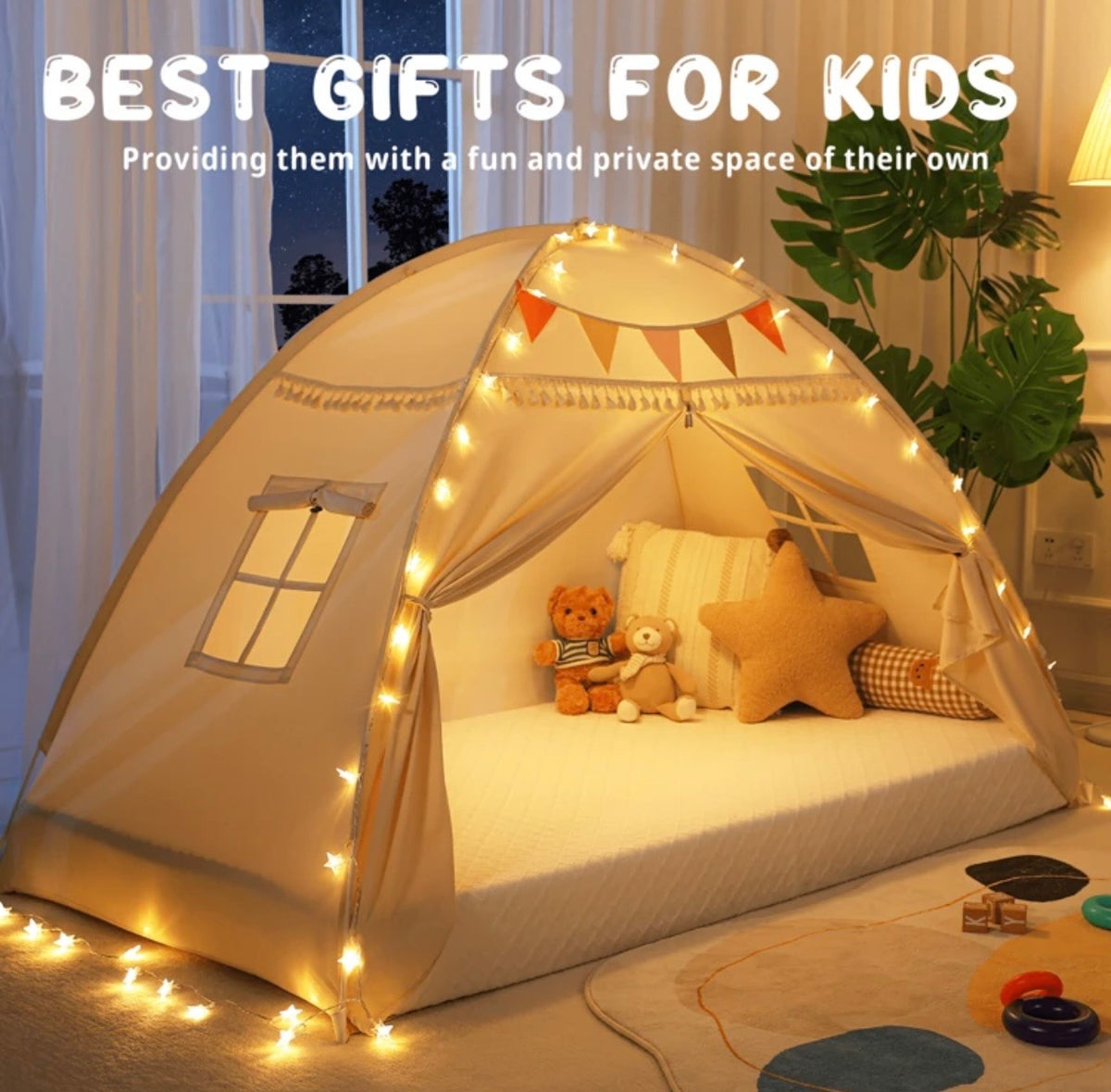 TidyMini DreamDen™ Twin Bed Tent & Cozy Kids Hideaway