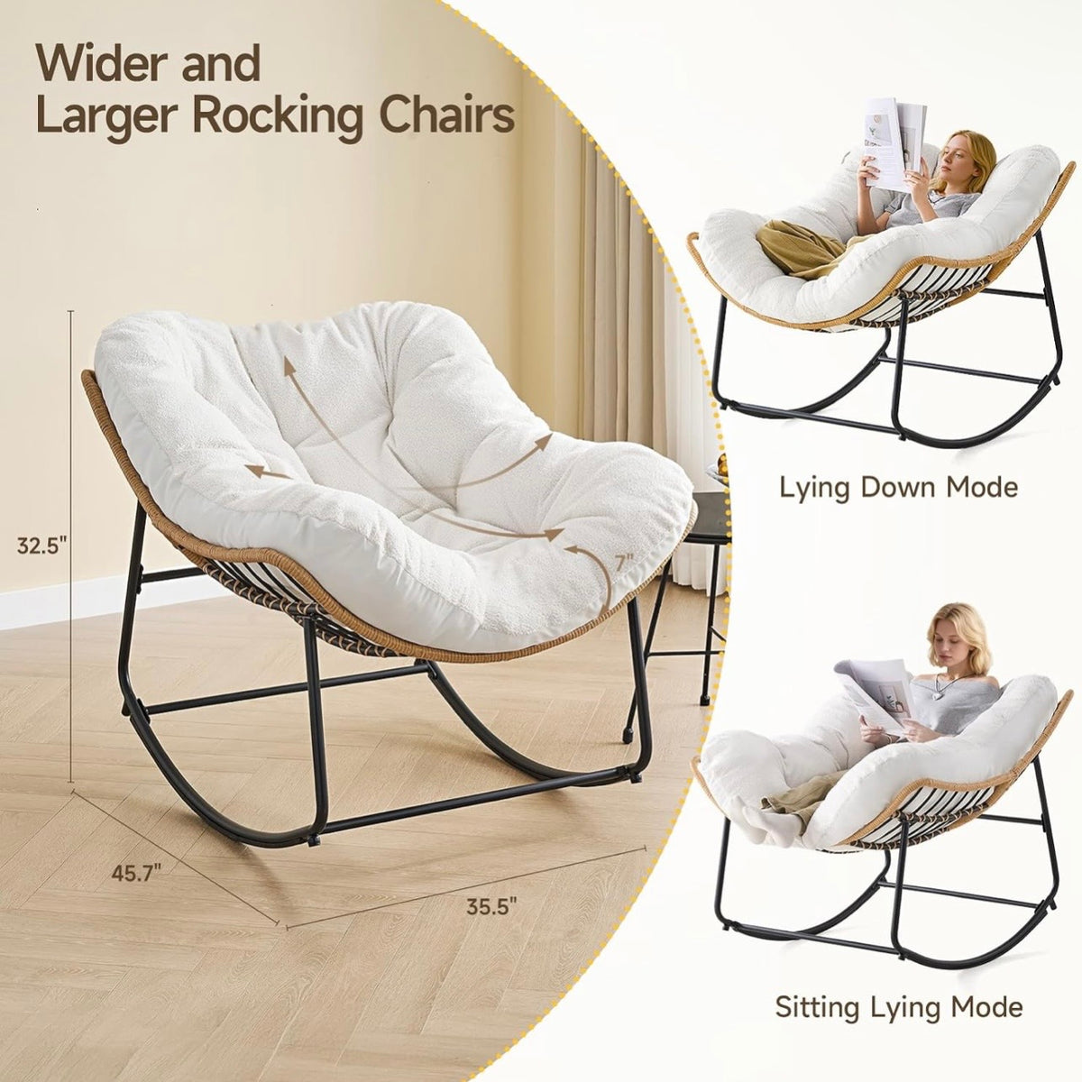 TidyMini™ SnuggleNest Oversized Nursery Rocking Chair