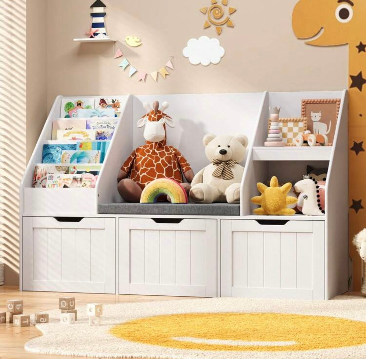 TidyMini StoryNest™ Kids Reading Nook & Toy Storage Organizer
