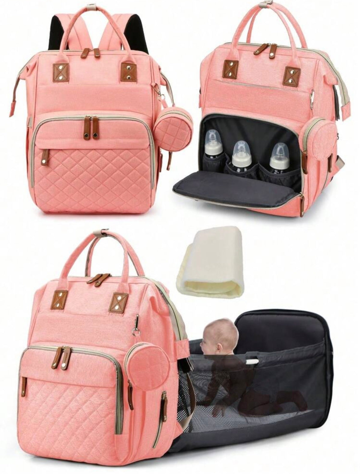 TidyMini™ CarryNest 4-in-1 Diaper Backpack & Portable Changing Station