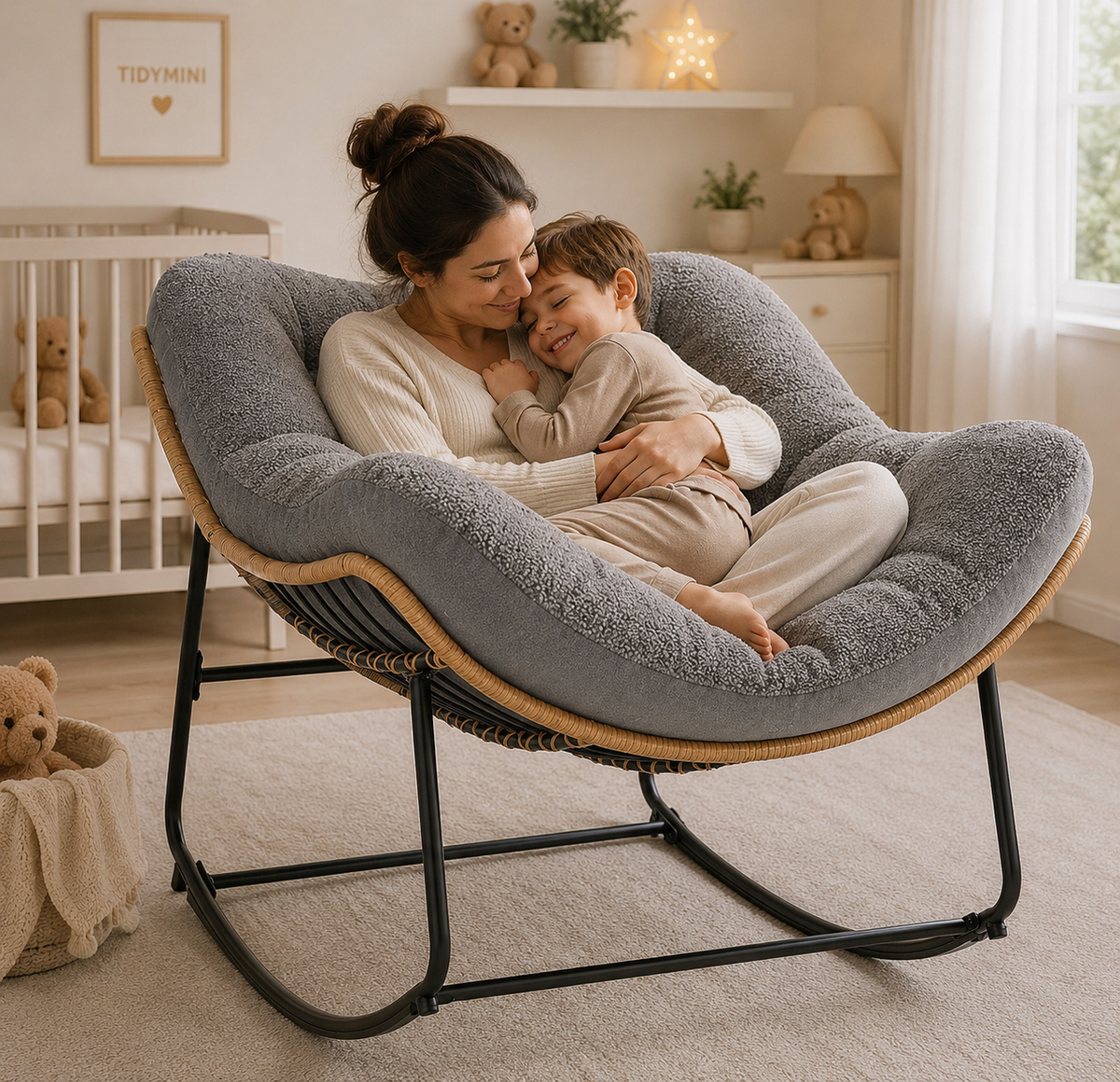TidyMini™ SnuggleNest Oversized Nursery Rocking Chair