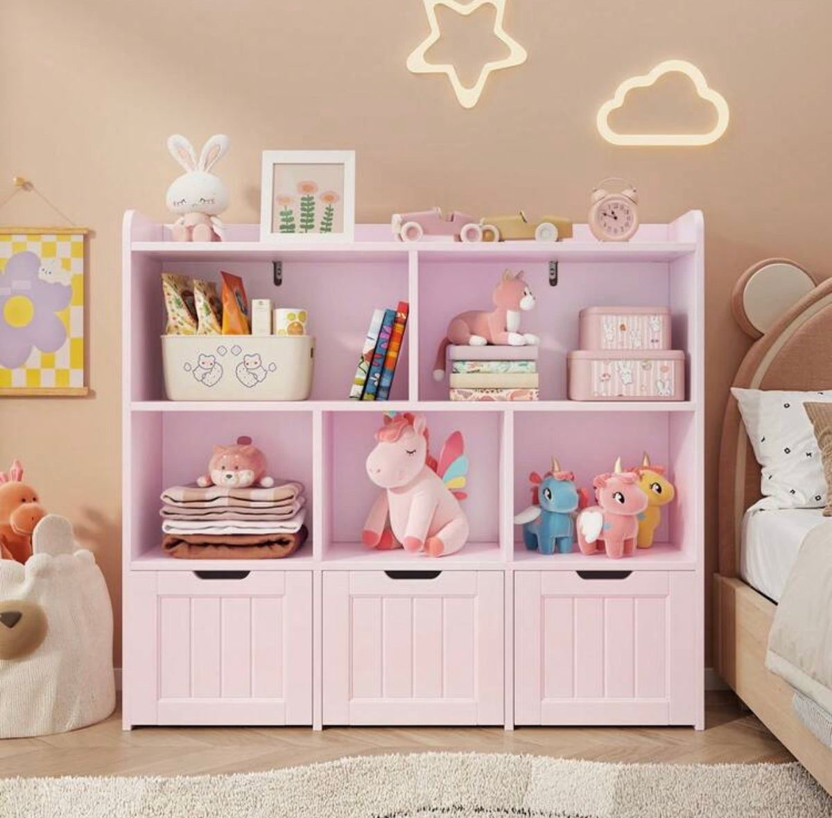 TidyMini™ HavenCube 3-Drawer Kids Toy & Book Organizer