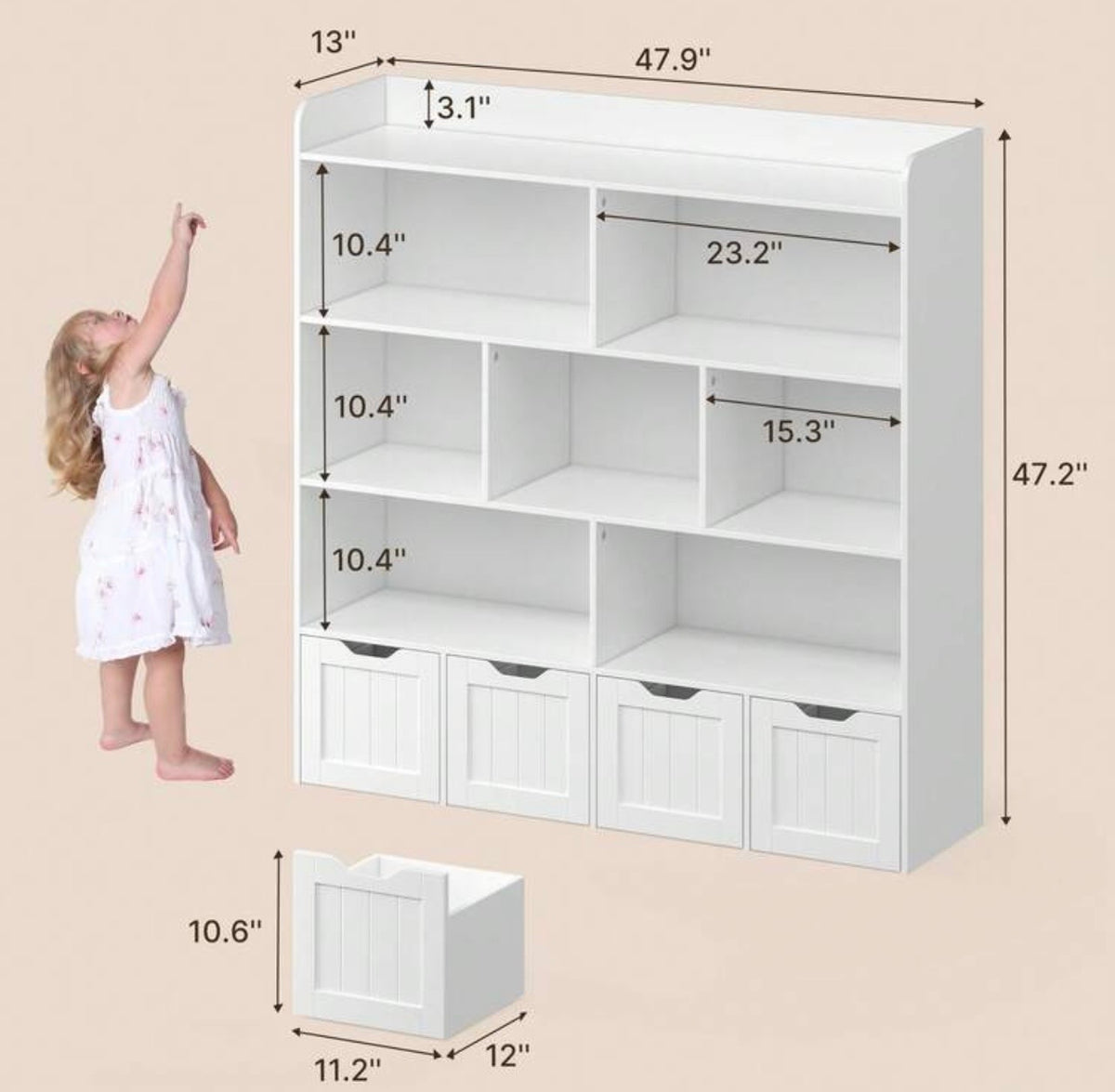 TidyMini™ HavenGrid Kids Toy & Book Storage Organizer