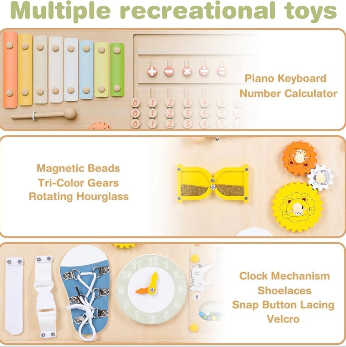 TidyMini™ WonderNest Wooden Activity Playpen — Foldable Baby Play Yard with Interactive Learning Panels