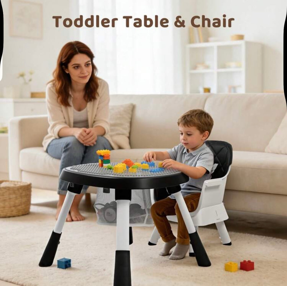 TidyMini™ EverGrow 15-in-1 Convertible High Chair — Booster Seat, Activity Center, Kids Table & Chair System