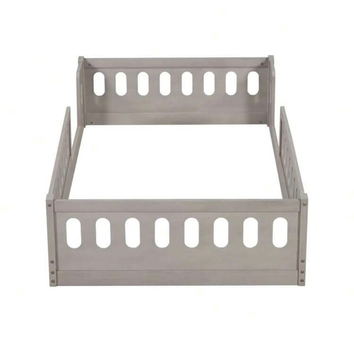 TidyMini Haven™ Twin Montessori Floor Bed with Guardrails