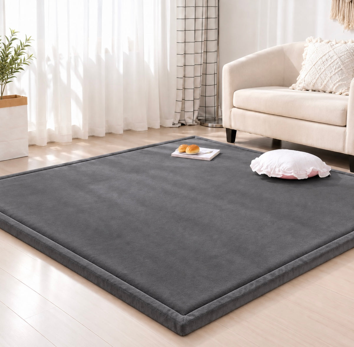 TidyMini™ CozyNest 3CM Plush Padded Play Mat — Extra-Thick Cushioned Floor Mat for Playrooms, Nurseries & Playpens