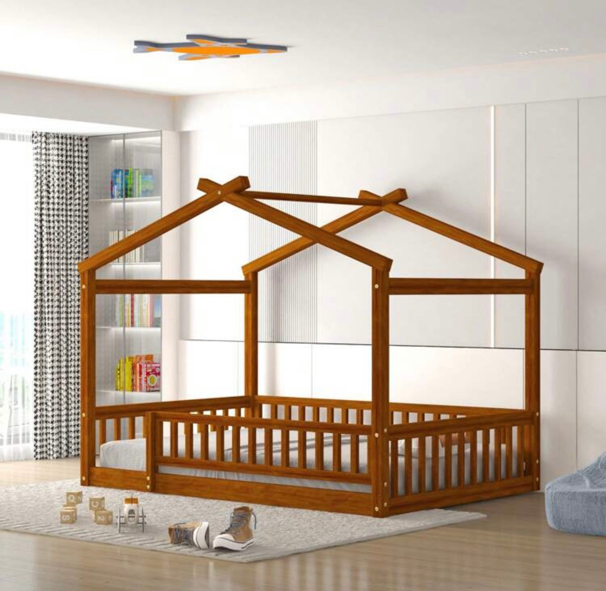 TidyMini™ DreamCottage™ Full House Floor Bed with Guardrails